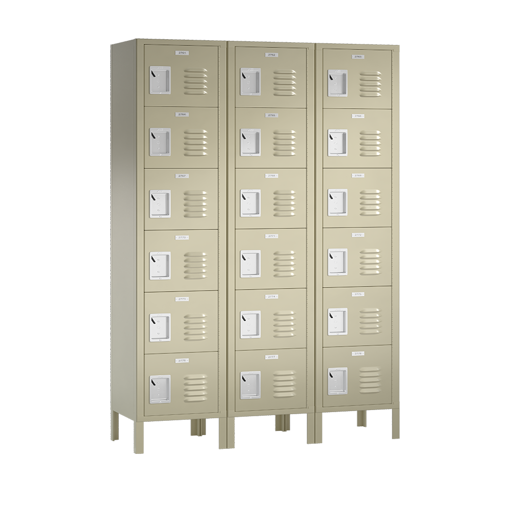 Traditional Metal Locker — 6 Tier, 3 Wide